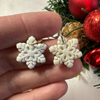 Mini Snowflake Dangle Earrings