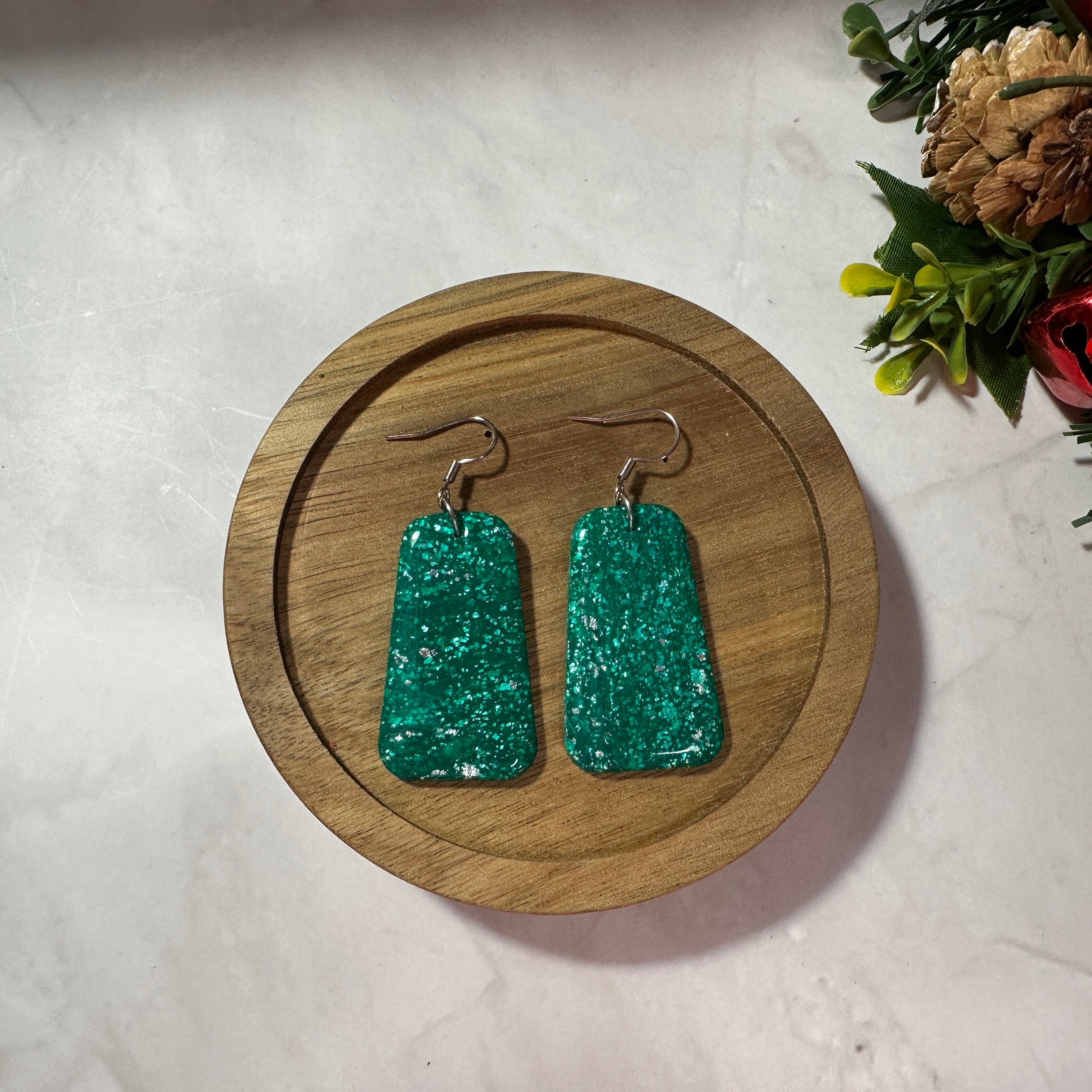Large Holiday Dangle Earrings