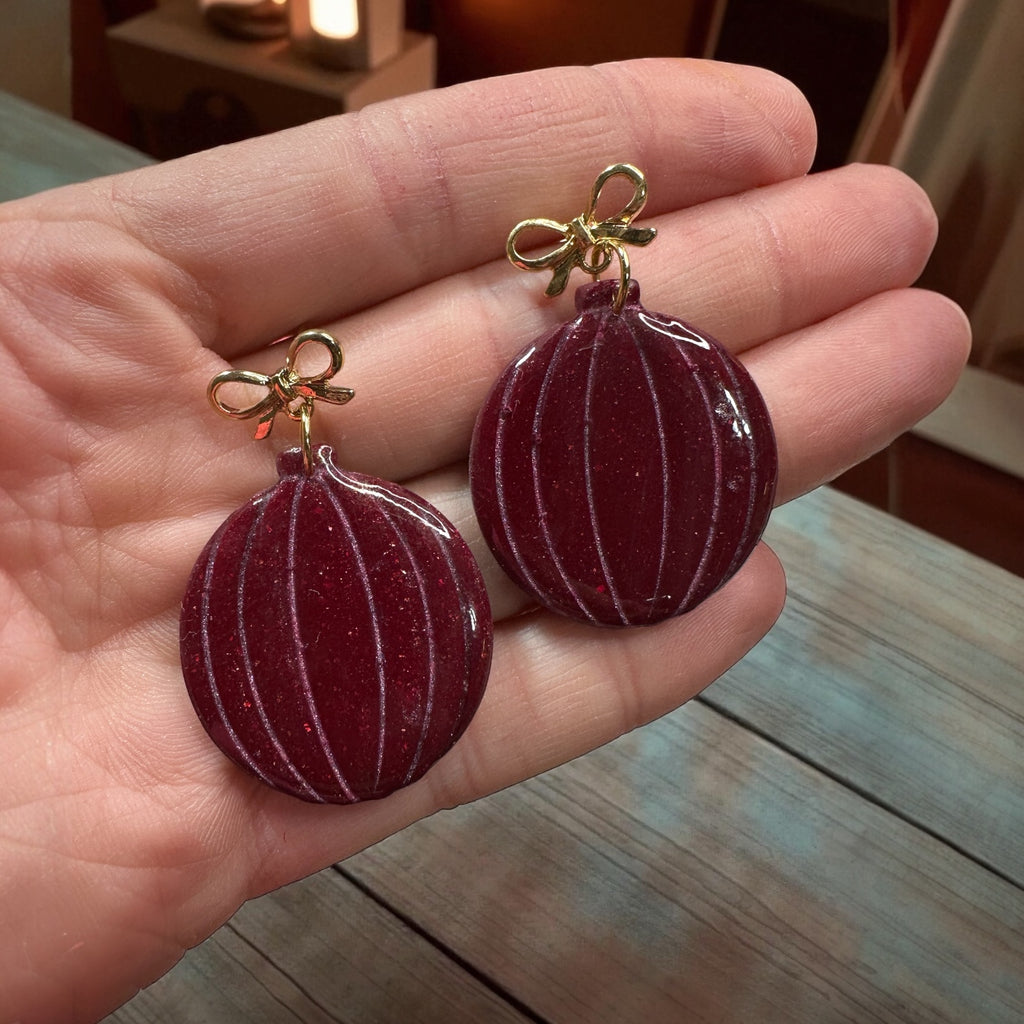 Christmas Ornament Dangle Earrings